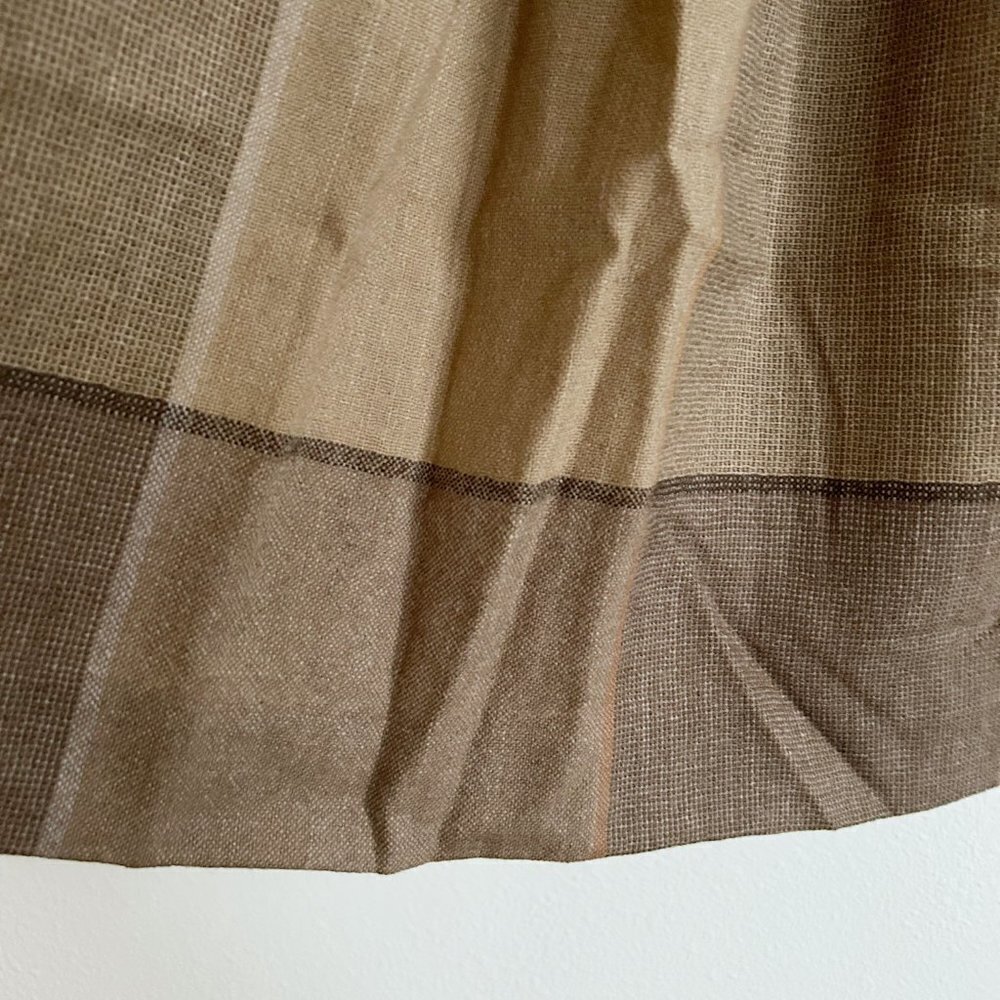 Vtg John Meyer Skirt Women 10 Tan Wool Plaid Midi Pleated High Waist 70's Retro - Picture 4 of 7